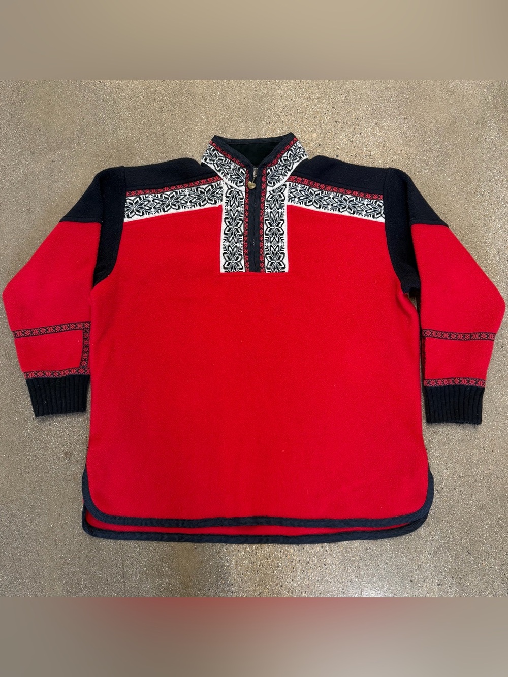 Vintage Obermeyer Ski Sweater Nordic Style Half Zip Pullover Women Size XL?